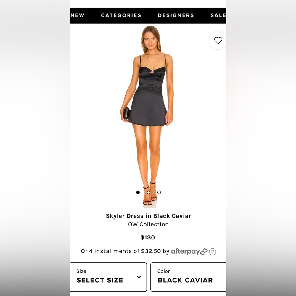 Skyler Dress in Black Caviar
OW Collection
